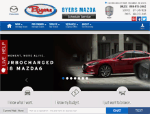 Tablet Screenshot of byersmazda.com